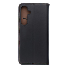 Atverčiamas dėklas, skirtas „Samsung S24 FE Smart Pro Book“, odinis, juodos spalvos Atverčiamas dėklas, skirtas „Samsung S24 FE Smart Pro Book“, odinis, juodos spalvos