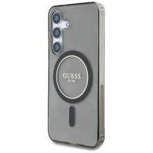 GUESS dėklas SAMSUNG S25 GUHMS25SHFGEREK (magnetinis IML blizgantis apskritimas) juodas