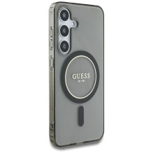 GUESS case for SAMSUNG S25 GUHMS25SHFGEREK (Magnetic IML Glitter Circle) black