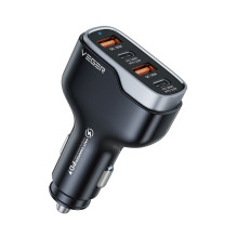 Car charger VEGER 2 x USB A + 2 x Typ C PD QC 3A 66W CC53-2A2C black