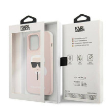 KARL LAGERFELD case for IPHONE 13 Pro KLHCP13LSLKHLP (Silicone K. Head) light pink