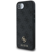 GUESS case for IPHONE 16e (SE 4 2025) compatible with MagSafe GUHMPSE4P4SM4MK (PU 4G Small 4G and Classic) black