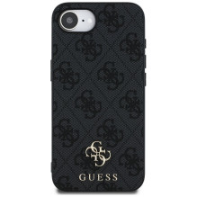 GUESS case for IPHONE 16e (SE 4 2025) compatible with MagSafe GUHMPSE4P4SM4MK (PU 4G Small 4G and Classic) black