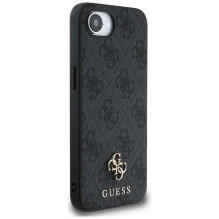 GUESS dėklas, skirtas IPHONE 16e (SE 4 2025), suderinamas su MagSafe GUHMPSE4P4SM4MK (PU 4G Small 4G ir Classic), juodas