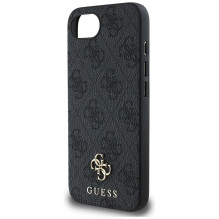 GUESS dėklas, skirtas IPHONE 16e (SE 4 2025), suderinamas su MagSafe GUHMPSE4P4SM4MK (PU 4G Small 4G ir Classic), juodas
