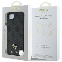 GUESS dėklas, skirtas IPHONE 16e (SE 4 2025), suderinamas su MagSafe GUHMPSE4P4SM4MK (PU 4G Small 4G ir Classic), juodas