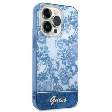 GUESS dėklas, skirtas IPHONE 14 Pro GUHCP14LHGPLHB (IML Electro Cam TDJ), mėlynas GUESS dėklas, skirtas IPHONE 14 Pro GUHCP14LHGPLHB (IML Electro Cam TDJ), mėlynas
