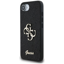 GUESS dėklas, skirtas IPHONE 16e (SE 4 2025) GUHCPSE4HG4SGK (fiksuotas blizgučiais, didelis 4G), juodas