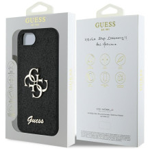 GUESS case for IPHONE 16e (SE 4 2025) GUHCPSE4HG4SGK (Fixed Glitter Big 4G) black