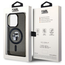 KARL LAGERFELD case for IPHONE 15 Pro KLHMP15LHGKCNOK (Glitter + MAG) black KARL LAGERFELD case for IPHONE 15 Pro KLHMP15LHGKCNOK (Glitter + MAG) black