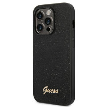 GUESS case for IPHONE 14 Pro GUHCP14LHGGSHK (Glitter Flakes Script Metal Logo) black GUESS case for IPHONE 14 Pro GUHCP14LHGGSHK (Glitter Flakes Script Metal Logo) black