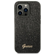 GUESS case for IPHONE 14 Pro GUHCP14LHGGSHK (Glitter Flakes Script Metal Logo) black GUESS case for IPHONE 14 Pro GUHCP14LHGGSHK (Glitter Flakes Script Metal Logo) black