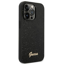 GUESS case for IPHONE 14 Pro GUHCP14LHGGSHK (Glitter Flakes Script Metal Logo) black GUESS case for IPHONE 14 Pro GUHCP14LHGGSHK (Glitter Flakes Script Metal Logo) black