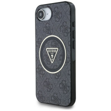 GUESS case for IPHONE 16e (SE 4 2025) compatible with MagSafe GUHMPSE4HG4PRTGK (IML Metal Glitter 4G Circle Triangle) bl
