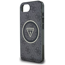 GUESS case for IPHONE 16e (SE 4 2025) compatible with MagSafe GUHMPSE4HG4PRTGK (IML Metal Glitter 4G Circle Triangle) bl