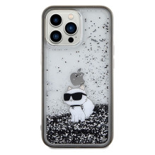 KARL LAGERFELD case for IPHONE 13 Pro Max KLHCP13XLKCNSK (Liquid Glitter C) transparent