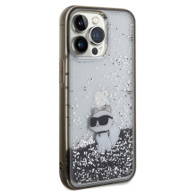 KARL LAGERFELD case for IPHONE 13 Pro Max KLHCP13XLKCNSK (Liquid Glitter C) transparent