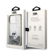 KARL LAGERFELD case for IPHONE 13 Pro Max KLHCP13XLKCNSK (Liquid Glitter C) transparent