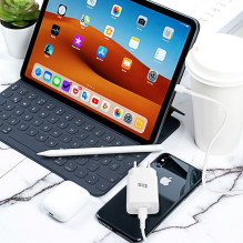 Phone charger Blue Star USB C QC4.0 PD 3A 18W + cable USB C to Lightning TFK-TC-1099C white Phone charger Blue Star USB C QC4.0 PD 3A 18W + cable USB C to Lightning TFK-TC-1099C white