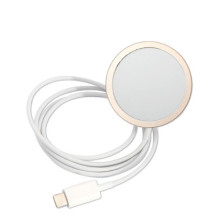GUESS rinkinys IPHONE 14 Pro, suderinamas su MagSafe GUBPP14LH4EACSB (Rinkinys / Dėklas + Įkroviklis / 4G) aukso ir mėly