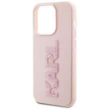 KARL LAGERFELD case for IPHONE 15 Pro KLHCP15L3DMBKCP (3D Logo Glitter) pink