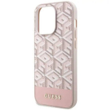 GUESS case for IPHONE 14 Pro compatible with MagSafe GUHMP14LHGCFSEP (GCUBE Stripes) pink GUESS case for IPHONE 14 Pro compatible with MagSafe GUHMP14LHGCFSEP (GCUBE Stripes) pink