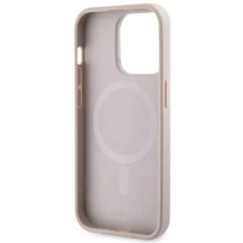 GUESS dėklas, skirtas IPHONE 14 Pro, suderinamas su MagSafe GUHMP14LHGCFSEP (GCUBE Stripes), rožinis