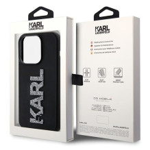 KARL LAGERFELD case for IPHONE 15 Pro Max KLHCP15X3DMBKCK (3D Logo Glitter) black KARL LAGERFELD case for IPHONE 15 Pro Max KLHCP15X3DMBKCK (3D Logo Glitter) black
