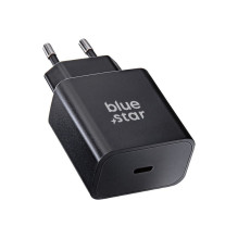 Phone charger Blue Star USB C QC4.0 PD 3A 25W + cable USB C to USB C TFB-TC-25WPD black