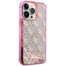GUESS case for IPHONE 14 Pro GUHCP14LLC4PSGP (Liquid Glitter 4G Translucent) pink GUESS case for IPHONE 14 Pro GUHCP14LLC4PSGP (Liquid Glitter 4G Translucent) pink