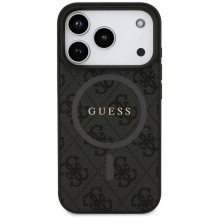 GUESS case for IPHONE 17 Pro compatible with MagSafe GUHMP17LG4GFRK (PU 4G Ring Classic Logo) black GUESS case for IPHONE 17 Pro compatible with MagSafe GUHMP17LG4GFRK (PU 4G Ring Classic Logo) black