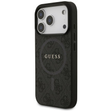 GUESS case for IPHONE 17 Pro compatible with MagSafe GUHMP17LG4GFRK (PU 4G Ring Classic Logo) black GUESS case for IPHONE 17 Pro compatible with MagSafe GUHMP17LG4GFRK (PU 4G Ring Classic Logo) black