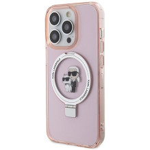 KARL LAGERFELD case for IPHONE 15 Pro Max compatible with MagSafe KLHMP15XHMRSKCP (Ringstand KC) pink KARL LAGERFELD case for IPHONE 15 Pro Max compatible with MagSafe KLHMP15XHMRSKCP (Ringstand KC) pink