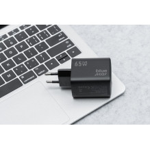 Phone charger Blue Star GaN 2 x USB C + USB A QC4.0 PD 4A 65W VT-43 black Phone charger Blue Star GaN 2 x USB C + USB A QC4.0 PD 4A 65W VT-43 black