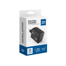 Phone charger Blue Star GaN 2 x USB C + USB A QC4.0 PD 4A 65W VT-43 black Phone charger Blue Star GaN 2 x USB C + USB A QC4.0 PD 4A 65W VT-43 black