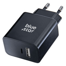 Phone charger Blue Star USB C + USB A QC4.0 PD 3A 25W TFB-TC-25WPD black Phone charger Blue Star USB C + USB A QC4.0 PD 3A 25W TFB-TC-25WPD black
