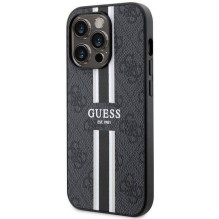 GUESS dėklas, skirtas IPHONE 14 Pro Max, suderinamas su MagSafe GUHMP14XP4RPSK (4G spausdintomis juostelėmis), juodas