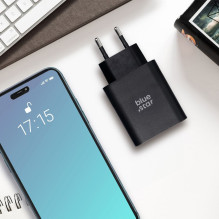 Phone charger Blue Star USB C + USB A QC4.0 PD 3A 25W TFB-TC-25WPD black Phone charger Blue Star USB C + USB A QC4.0 PD 3A 25W TFB-TC-25WPD black