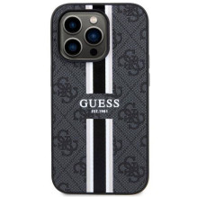 GUESS case for IPHONE 14 Pro Max compatible with MagSafe GUHMP14XP4RPSK (4G Printed Stripes) black