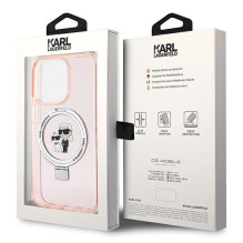KARL LAGERFELD case for IPHONE 15 Pro Max compatible with MagSafe KLHMP15XHMRSKCP (Ringstand KC) pink KARL LAGERFELD case for IPHONE 15 Pro Max compatible with MagSafe KLHMP15XHMRSKCP (Ringstand KC) pink