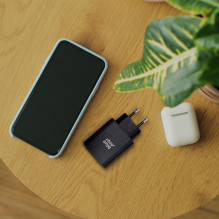 Telefono įkroviklis Blue Star USB C + USB A QC4.0 PD 3A 25W TFB-TC-25WPD juodas Telefono įkroviklis Blue Star USB C + USB A QC4.0 PD 3A 25W TFB-TC-25WPD juodas