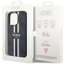 GUESS case for IPHONE 14 Pro Max compatible with MagSafe GUHMP14XP4RPSK (4G Printed Stripes) black