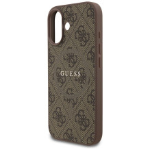 GUESS dėklas, skirtas IPHONE 17, suderinamas su „MagSafe GUHMP17SG4GFRW“ (PU 4G Ring Classic Logo), rudas GUESS dėklas, skirtas IPHONE 17, suderinamas su „MagSafe GUHMP17SG4GFRW“ (PU 4G Ring Classic Logo), rudas