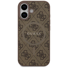 GUESS dėklas, skirtas IPHONE 17, suderinamas su „MagSafe GUHMP17SG4GFRW“ (PU 4G Ring Classic Logo), rudas GUESS dėklas, skirtas IPHONE 17, suderinamas su „MagSafe GUHMP17SG4GFRW“ (PU 4G Ring Classic Logo), rudas