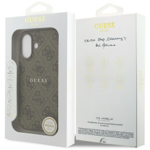 GUESS dėklas, skirtas IPHONE 17, suderinamas su „MagSafe GUHMP17SG4GFRW“ (PU 4G Ring Classic Logo), rudas GUESS dėklas, skirtas IPHONE 17, suderinamas su „MagSafe GUHMP17SG4GFRW“ (PU 4G Ring Classic Logo), rudas