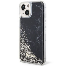 GUESS case for IPHONE 13 / 14 / 15 GUHCP14SLCSGSGK (Liquid Glitter Marble) black