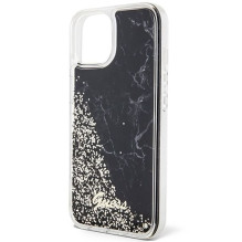 GUESS case for IPHONE 13 / 14 / 15 GUHCP14SLCSGSGK (Liquid Glitter Marble) black