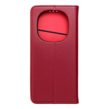 Flip case for Xiaomi Redmi NOTE 14 PRO 5G / 14 PRO PLUS 5G Smart Pro Book leather maroon Flip case for Xiaomi Redmi NOTE 14 PRO 5G / 14 PRO PLUS 5G Smart Pro Book leather maroon