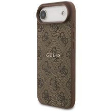 GUESS dėklas, skirtas IPHONE 17 Air, suderinamas su MagSafe GUHMP17MG4GFRW (PU 4G Ring Classic Logo), rudas