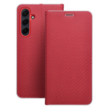 Atverčiamas dėklas, skirtas Samsung S25 Luna Book, anglies pluošto, raudonas Atverčiamas dėklas, skirtas Samsung S25 Luna Book, anglies pluošto, raudonas